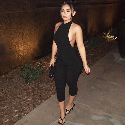 Women Backless Halter Jumpsuit Sleeveless Overalls Casual