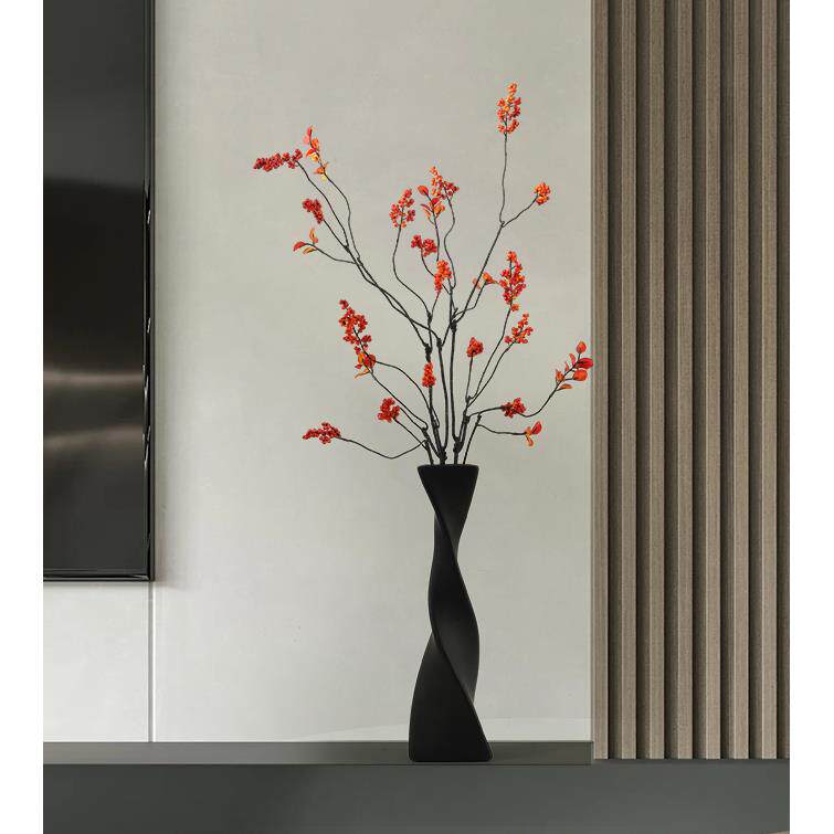 细长花瓶摆件客厅插花长枝电视柜入户玄关轻奢高级感乔迁之喜装饰