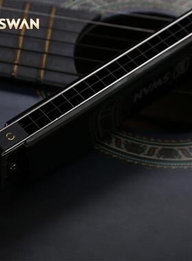 SW24孔复音黑色高级口琴C调ABDEFG初学者成人专业演奏级乐器