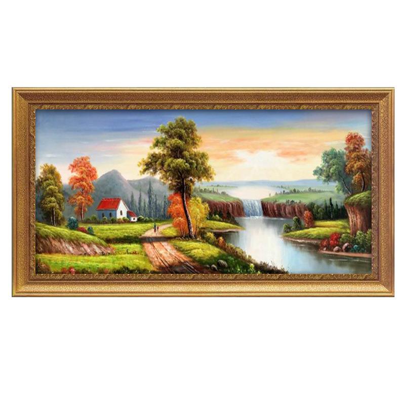 装饰画现代简约客厅挂画有框创意油画艺术画卧室沙发背景挂画