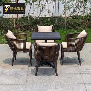 现闲货户外桌椅合庭院花园别墅民宿餐饮组奶外茶店室休区062藤编