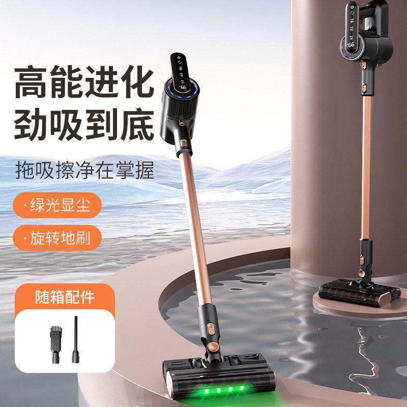 德国电动无线长柄滚刷扫吸拖把一体机家用地毯板毛发手持吸尘机器