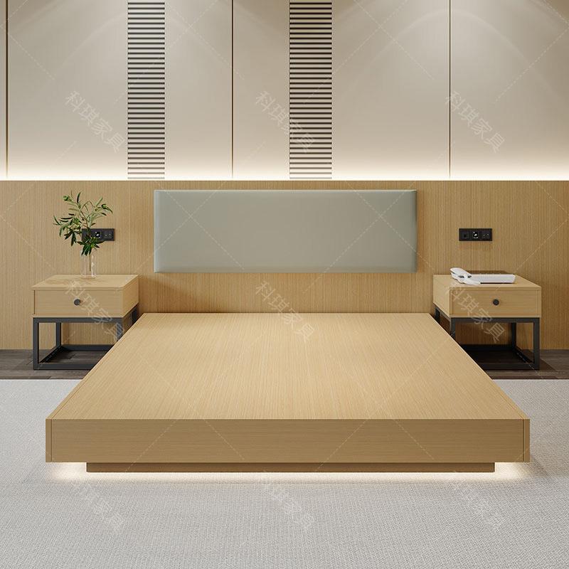 酒店宾馆悬浮床标间全套家具家具民宿公寓客房双人床出租房专用床