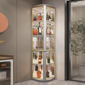 角柜转208柜客厅三角角形置物靠墙角柜现代简玻璃三架角约酒柜展