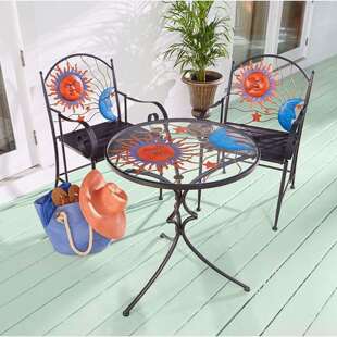欧式户外铁艺桌椅/布兰之家天体折叠小酒馆集3件套