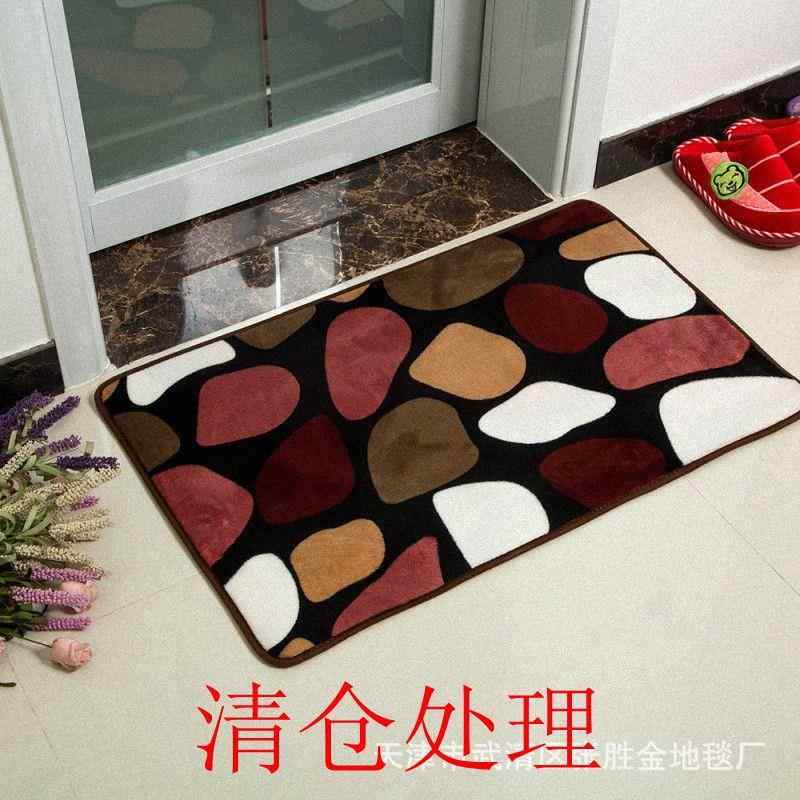 跨境珊瑚绒图案地毯地垫门口进门门垫浴室垫厨房卫生间吸水脚垫