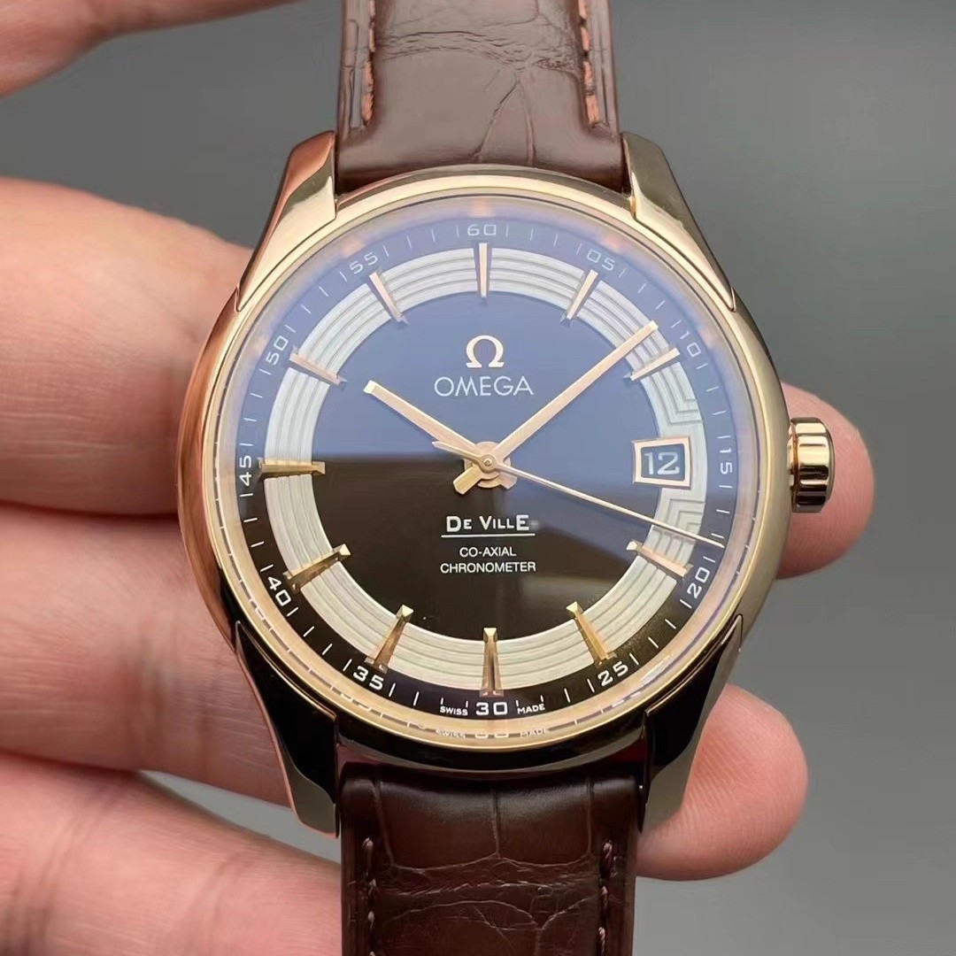 9.8新欧米茄碟飞手表男款玫瑰金自动机械男表431.63.41.21.13.001