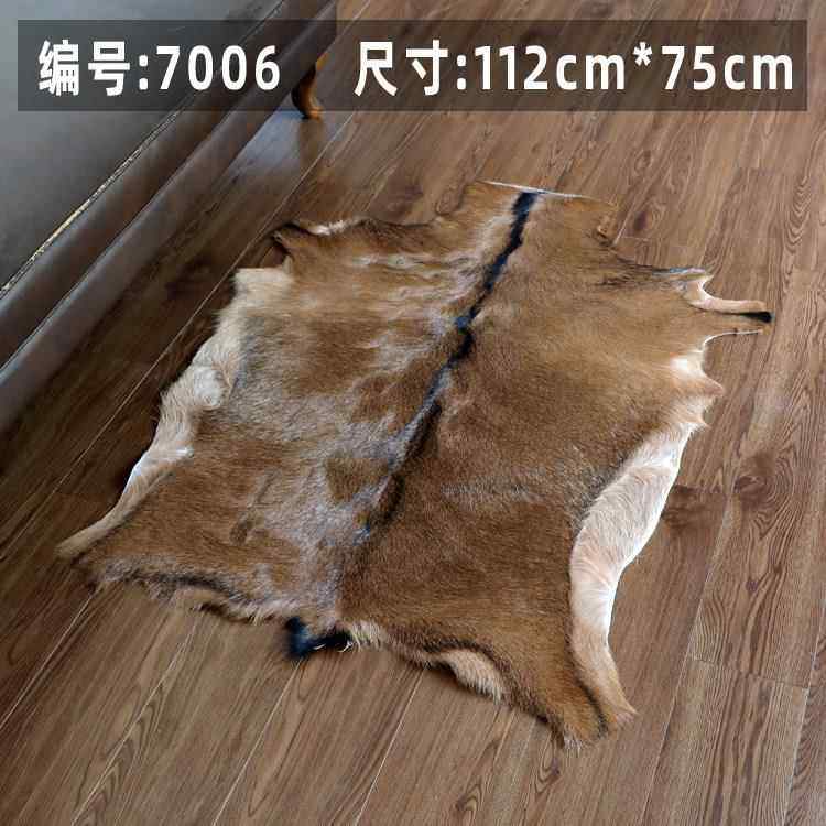 高档整张山羊皮地毯室边地垫床皮毛一体皮草衣帽飘卧窗间复古家饰