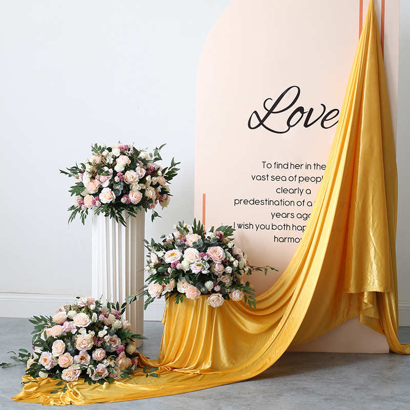 活动婚礼道具香槟装饰花摆花路组合区花球、柱舞台色引、迎宾布景