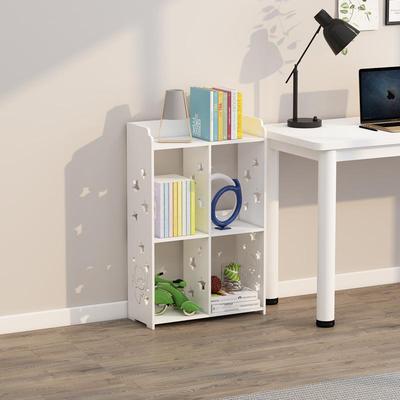 儿童书架置物架落地可移动家用收纳箱学生桌旁多层桌面简易小书柜