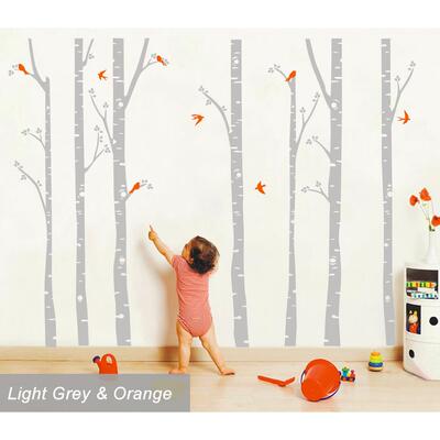 树枝树干鸟可移除个性时尚创意墙贴客厅卧室儿童房背景MU6031