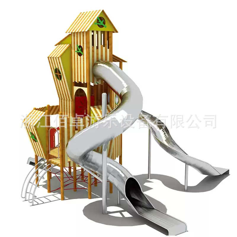 儿童不锈钢非标滑梯景区室外游乐场公园厂家拓展户外大型设备攀爬