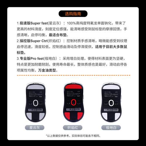Skyglide暗金凸感适用于ATK烈空F1 X1 Z1/大师Ultimate鼠标脚贴