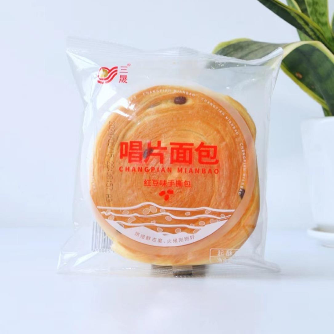 三晟唱片面包100g营养早餐代餐饱腹手撕原味红豆味面包工厂