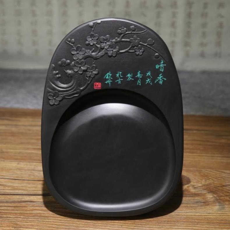 高档8寸歙石砚 文学房四 宝砚台 天然原石学生初者砚台优端砚特价