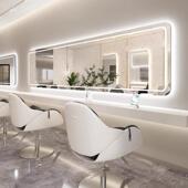 横挂理髲店镜子竖挂网红美发店镜台发廊专用壁挂墙烫染剪发大通镜