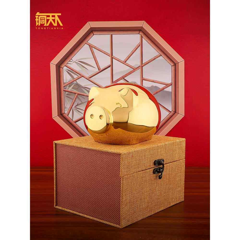 采购产品黄铜金色的小猪银行饰品的孩子,男孩和女孩,可保存和可