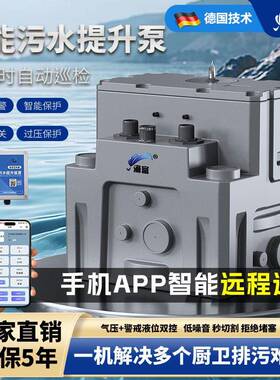 一体化污水提升泵小型污水提升泵全自动地下室别墅泵厨房排污设备
