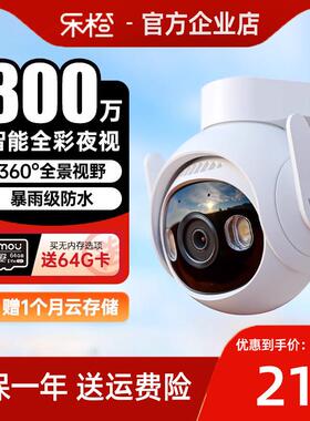 乐橙800万TS6摄像头360度家用手机远程全彩 彩夜视监控室外防水球