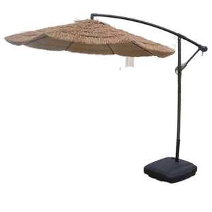 户外遮阳伞仿真茅草伞庭院花园罗马伞毛草伞农家乐网红民宿稻草伞