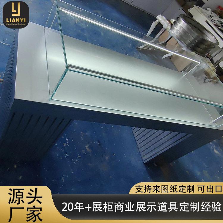 珠店的展柜中岛柜定制钻石珠展示柜带灯金银首饰金属玻璃展柜