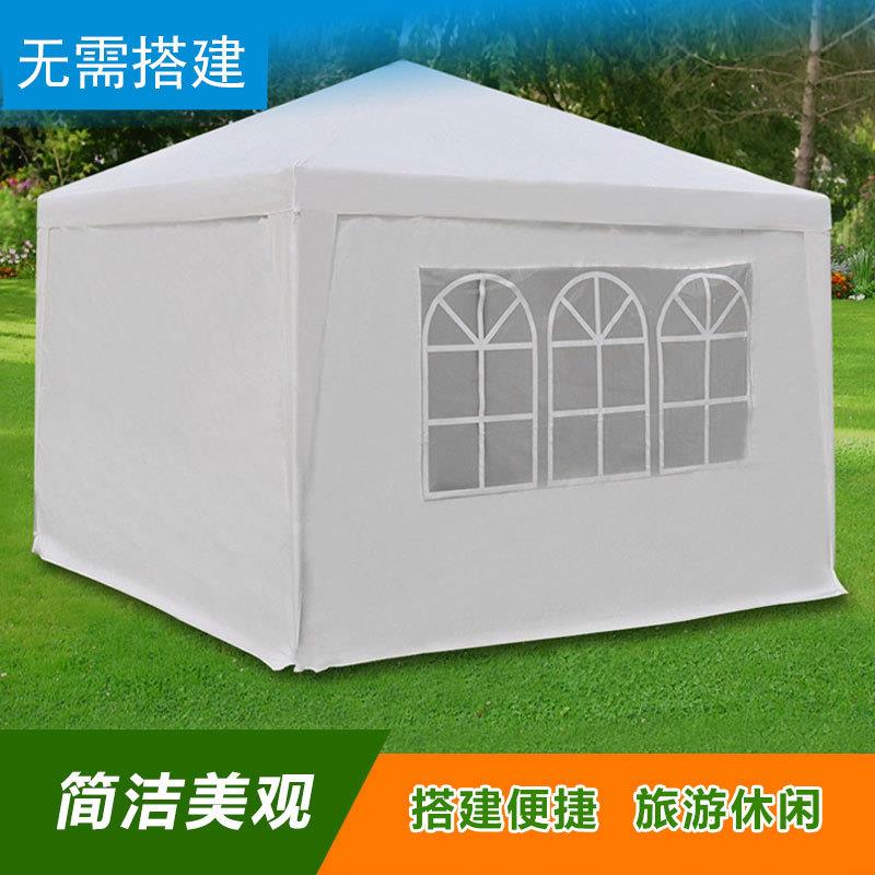 网红夜市摆摊帐篷户外折叠式遮阳篷半自动四角雨蓬烧烤篷露天大棚