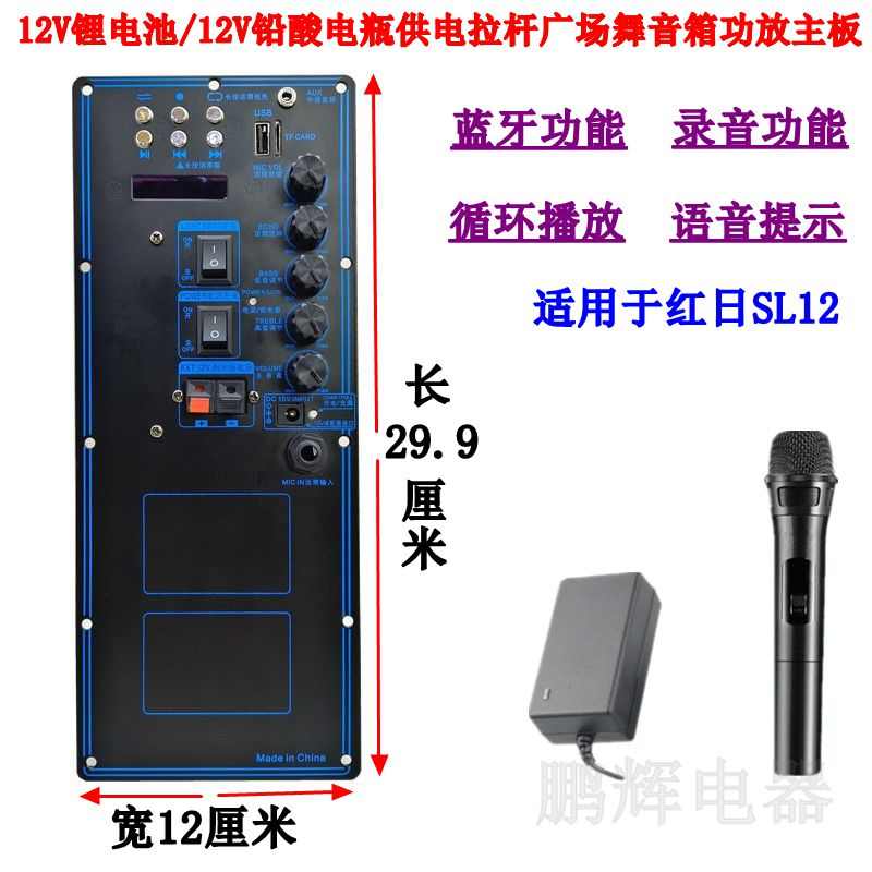 户外拉杆音箱主板12V大功率适用于特美声/红日SL12音箱功放板配件