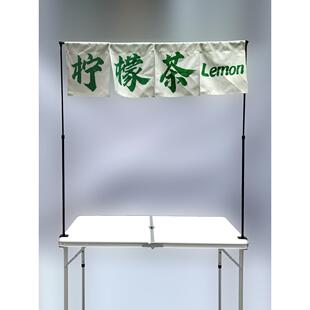 摆摊支架挂广告布展示架子夜市横幅招牌杆子夹桌面伸缩地摊灯固定