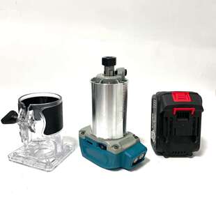 牧田款跨境直销21V锂电修边机电动木工小锣机开槽机木工雕刻开孔