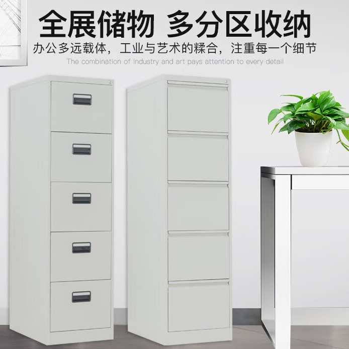 卡箱挂劳柜A4立式资料档案收纳柜文件柜铁皮抽屉办公柜二抽四抽柜