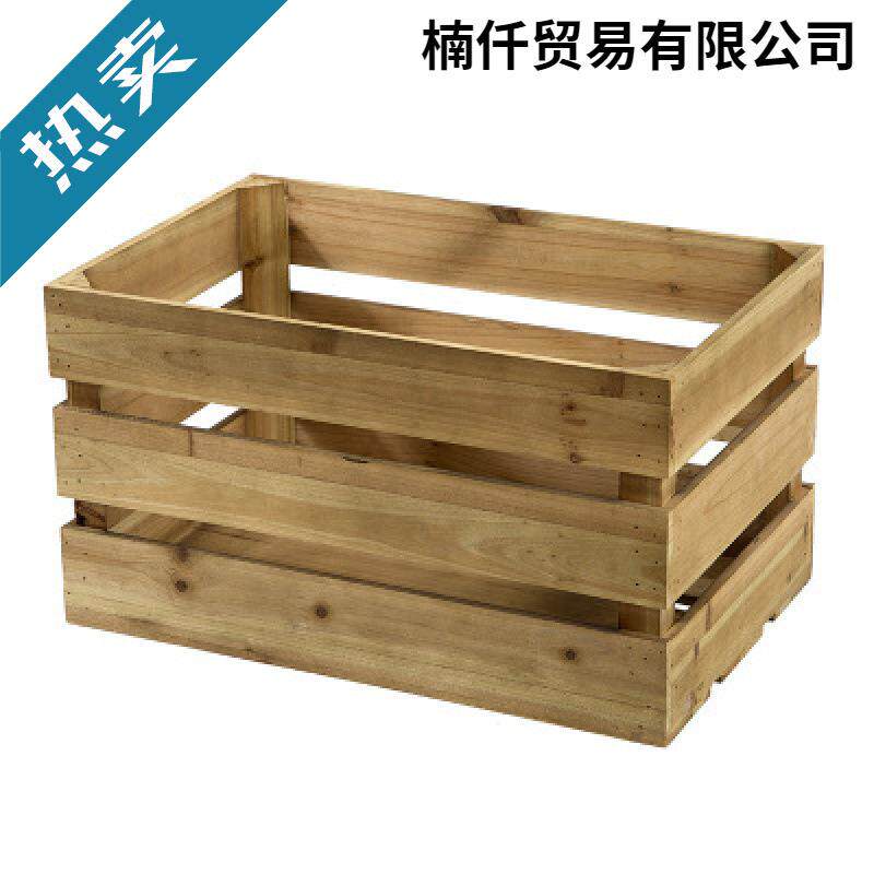 收纳筐木框箱实红酒户外大小装饰市堆头子陈列水果展示一件热