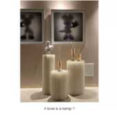 复家居欧式 烛光本色烛台婚礼古铜道具婚庆晚浪漫餐桌圣诞礼品摆件