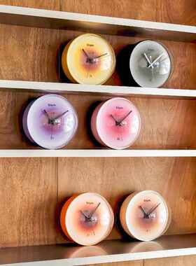 sort中国bigm可爱渐变太空泡泡钟创意静音挂钟现代时尚popo clock