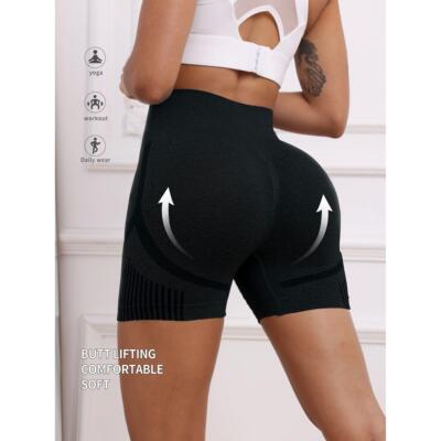 Women Butt Lifting Sports Shorts High Waist Hip Elastic Tumm