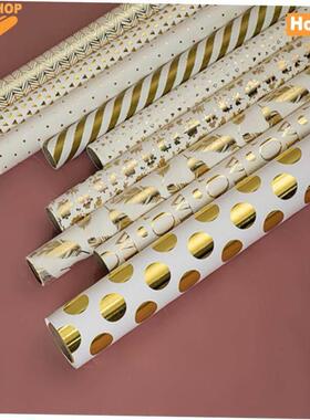 Birthday wrapping paper Gold foil Gift box wrapper Christmas