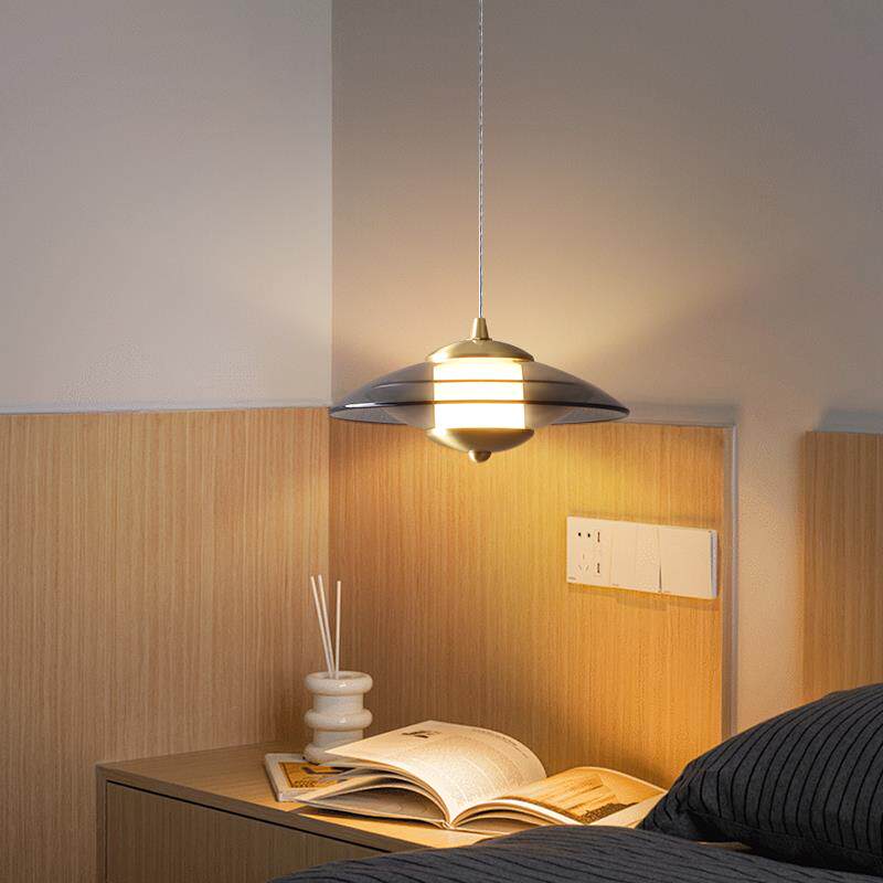 卧室床头吊灯创意高级感轻奢后现代简约意法式设计师可升降吊线灯