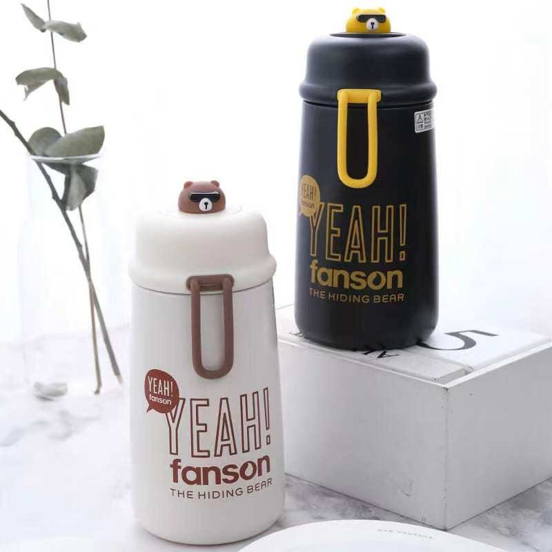 凡森转转熊保温杯创意卡通可爱小巧水杯便携简约高颜值男女学生杯