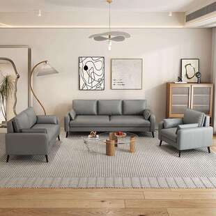 意式极简小户型客厅卧室出租房用经济型网红款双人免洗科技布沙发