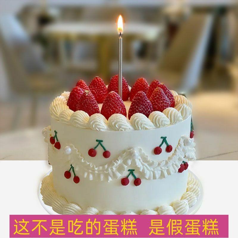 仿真蛋糕模型2025新款网红韩式复古水果草莓塑胶假样品道具钉制