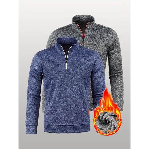 K 56560 Men's Zip Neck Pullover 拉链针织衫