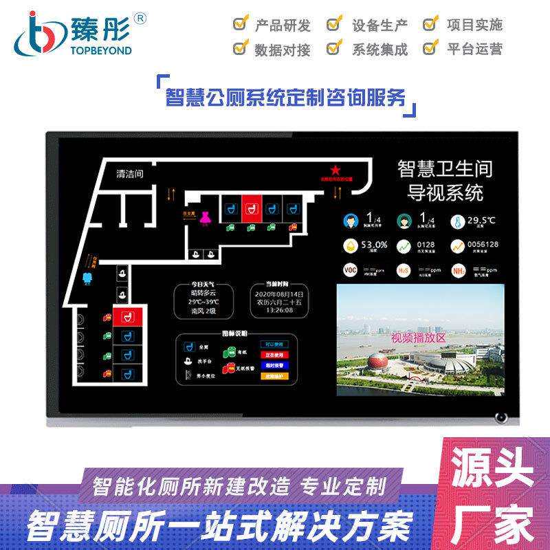 智能公厕厕位状态信息汇总有无人引导显示屏系统智慧厕位状态诱导