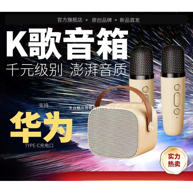 迷你小型音响带话筒SJFPK1蓝牙音箱家用一体家庭KTV套装便携式