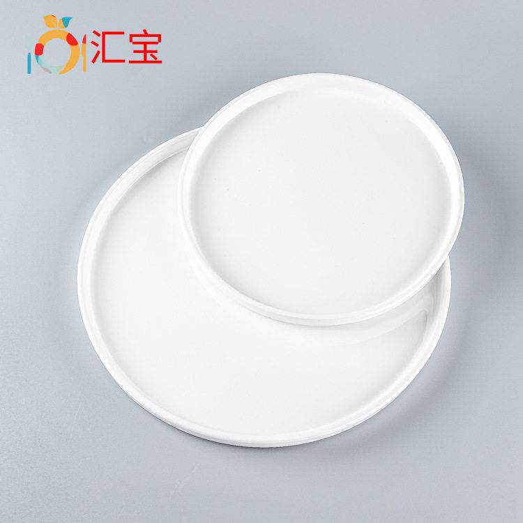 现货8寸10寸12寸直口牛排圆盘陶瓷圆形西餐盘平底盘点心碟酒店餐