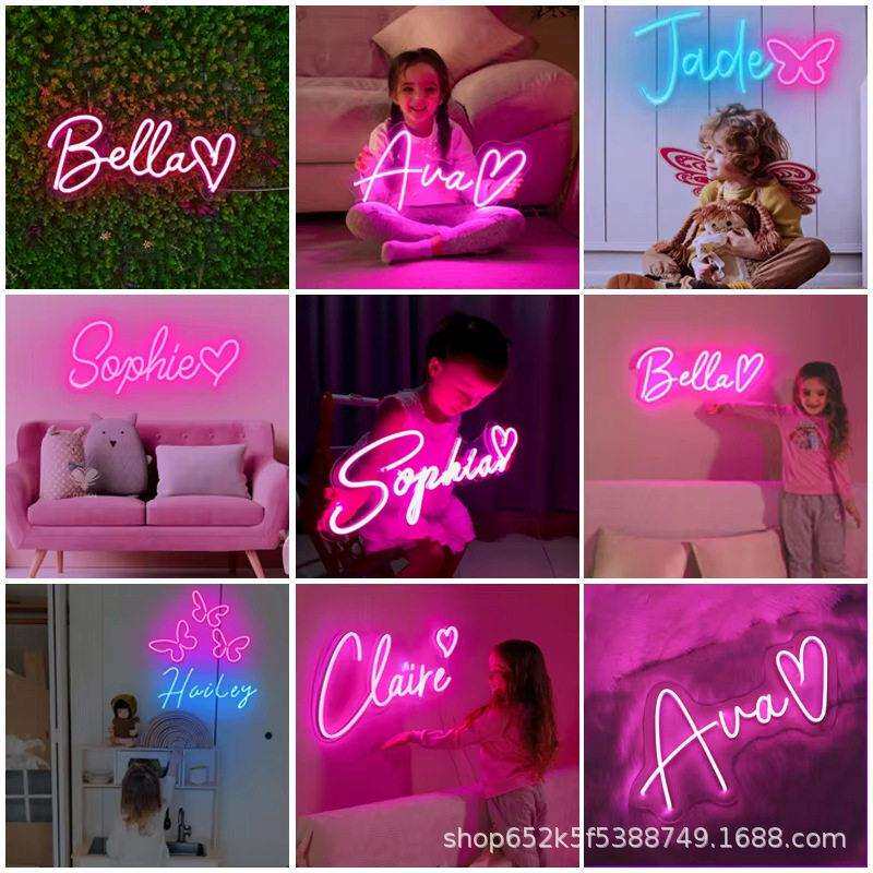 外贸工厂英文字母霓虹灯酒吧装饰Custom neon sign节日活动发光字