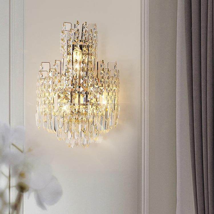 水晶壁灯轻奢床头灯后现代简约过道灯楼梯间客厅卧室书房墙壁灯