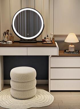 2化025新款梳妆台轻油风卧室妆桌奢全实木化妆桌斗柜F987HJ88一奶