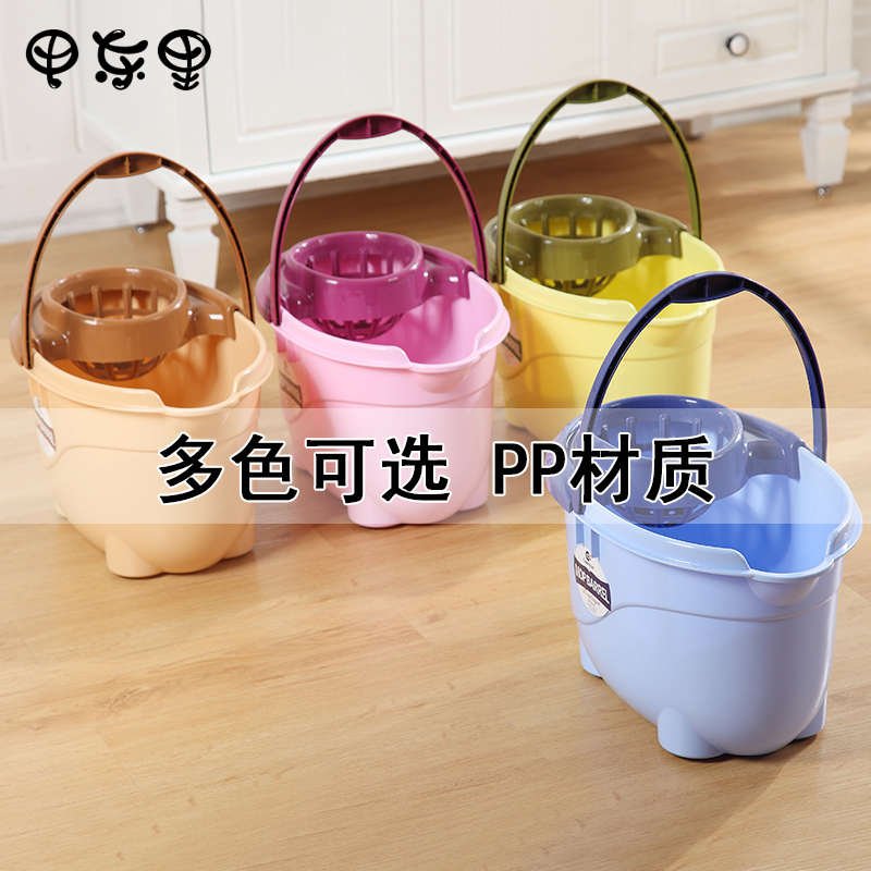 甲东里家用塑料带滑轮洗拖把桶免手洗地拖桶挤水桶墩布拖桶清洁桶