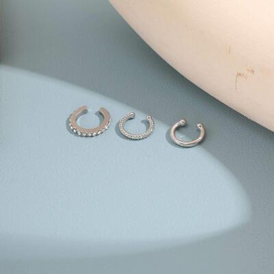 欧美耳夹 inlaid diamond earring earless holes Ear bone clip