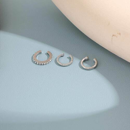 欧美耳夹 inlaid diamond earring earless holes Ear bone clip