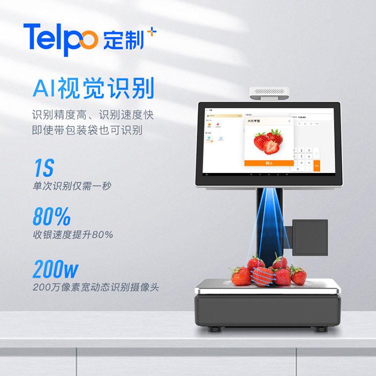 天AI智能收银P秤ITS655PTPS655P-A视觉识别商品称重收银波一体机